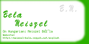 bela meiszel business card